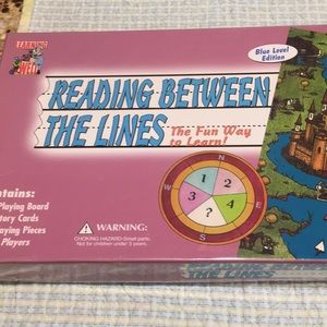Reading Between the Lines Board Game Blue level edition Like NEW Funway to learn
